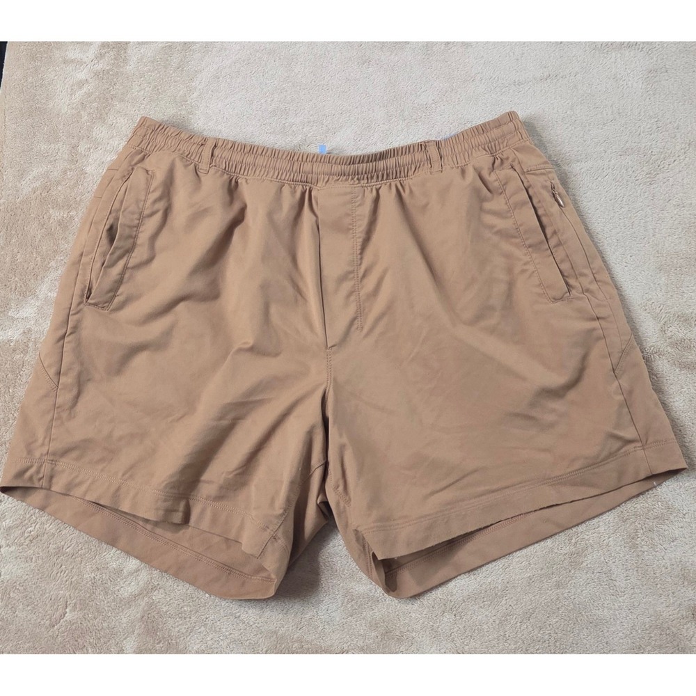 Birddogs Lined Shorts 6" Men's Size 3XL Brown Stretch Gym Workout Running